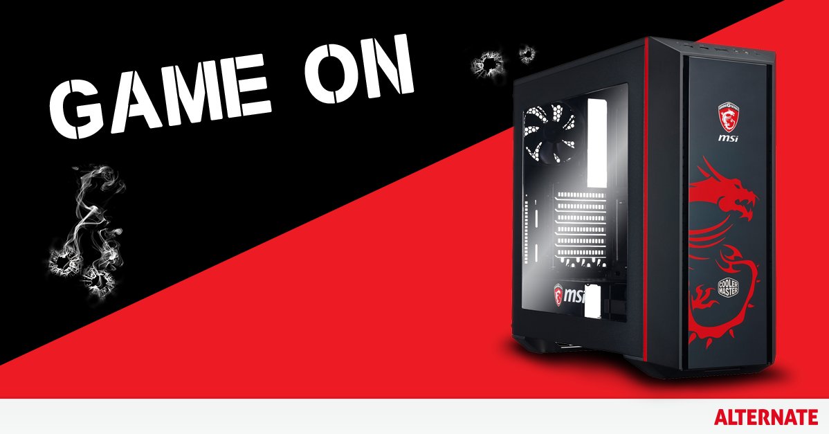 AlternateNL's tweet photo. #GameOn met deze Cooler Master MasterBox 5 MSI Edition #behuizing nu voor โฌ74,90. https://t.co/YLErwdIq25 https://t.co/Z7mu8tj5mg