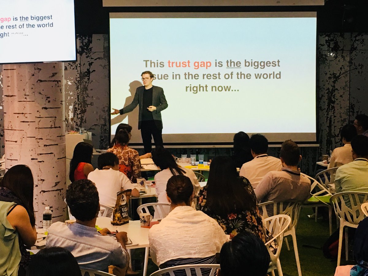 trendwatching's tweet photo. It's (nearly) a wrap! We’ve reached the final session of our Singapore Trend Seminar, which ends as it began, with MD Henry Mason tackling the global trust gap! #TrendSemSGP https://t.co/2JPgQZUDYP