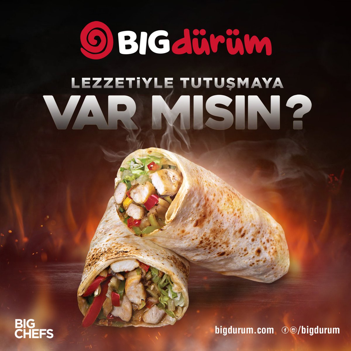 BigChefs’in dürüm markası BigDürüm lezzetiyle tutuşmaya var mısın? 
#BigDürüm #birbigchefsmarkası #HilltownAVM #mallofistanbul