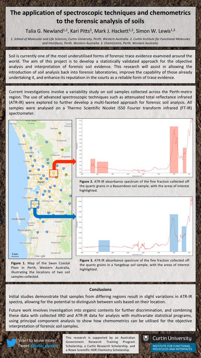 The application of spectroscopic techniques and chemometrics to the forensic analysis of soils #RSCPoster #RSCAnalytical #RSCEnv #ozchem