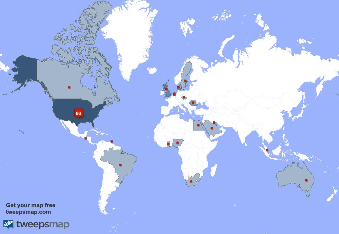 AngelFall1127's tweet photo. My followers live in USA (61%), UK.(8%)... Get your free map: https://t.co/9egarJnzzf https://t.co/x4pC0DgLNo