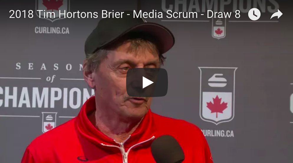 We talk to Thomas and Wade Scoffin, Jules Owchar, Karrick Martin and Jamie Koe after Draw #8 at the 2018 Tim Hortons Brier. Full media scrum: youtu.be/hiORMIx9xzw #Brier2018