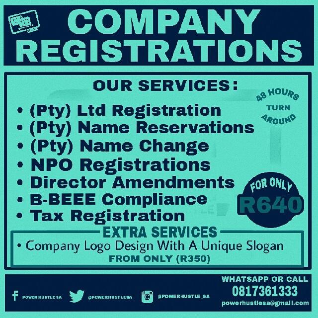 PowerHustleSA's tweet photo. Register your company TODAY https://t.co/dDuFOETaZd