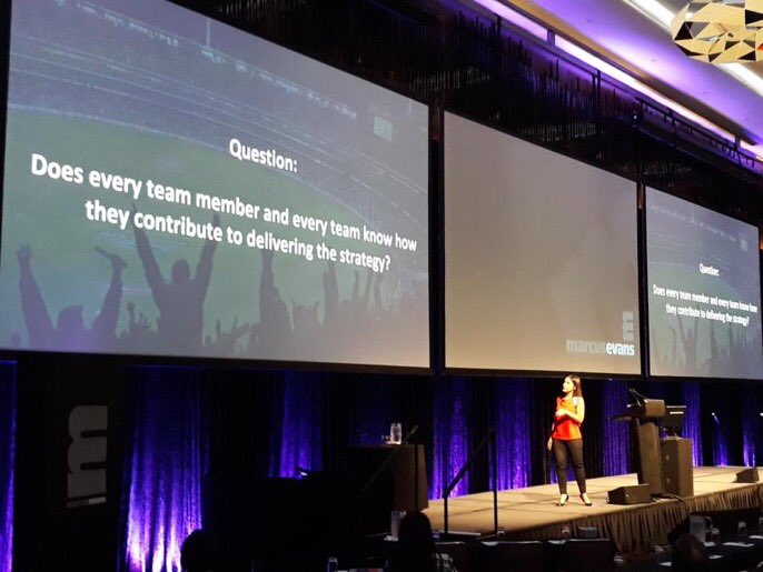 Our Head of People &amp; Customer <a href="/TaniaAbbotto/">Tania Abbotto</a> striding across the stage as she presents at #SummitHR in #GoldCoast. Thanks for the pic @meSummitsHR.