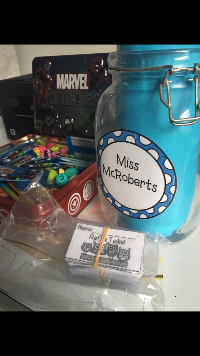My reward system from last years professional experience (year 1). Every week I would pull two names out of my jar and these students would pick a prize. The raffle tickets were laminated so they could be reused. The students loved this idea and worked extra hard.
#acuedu_p