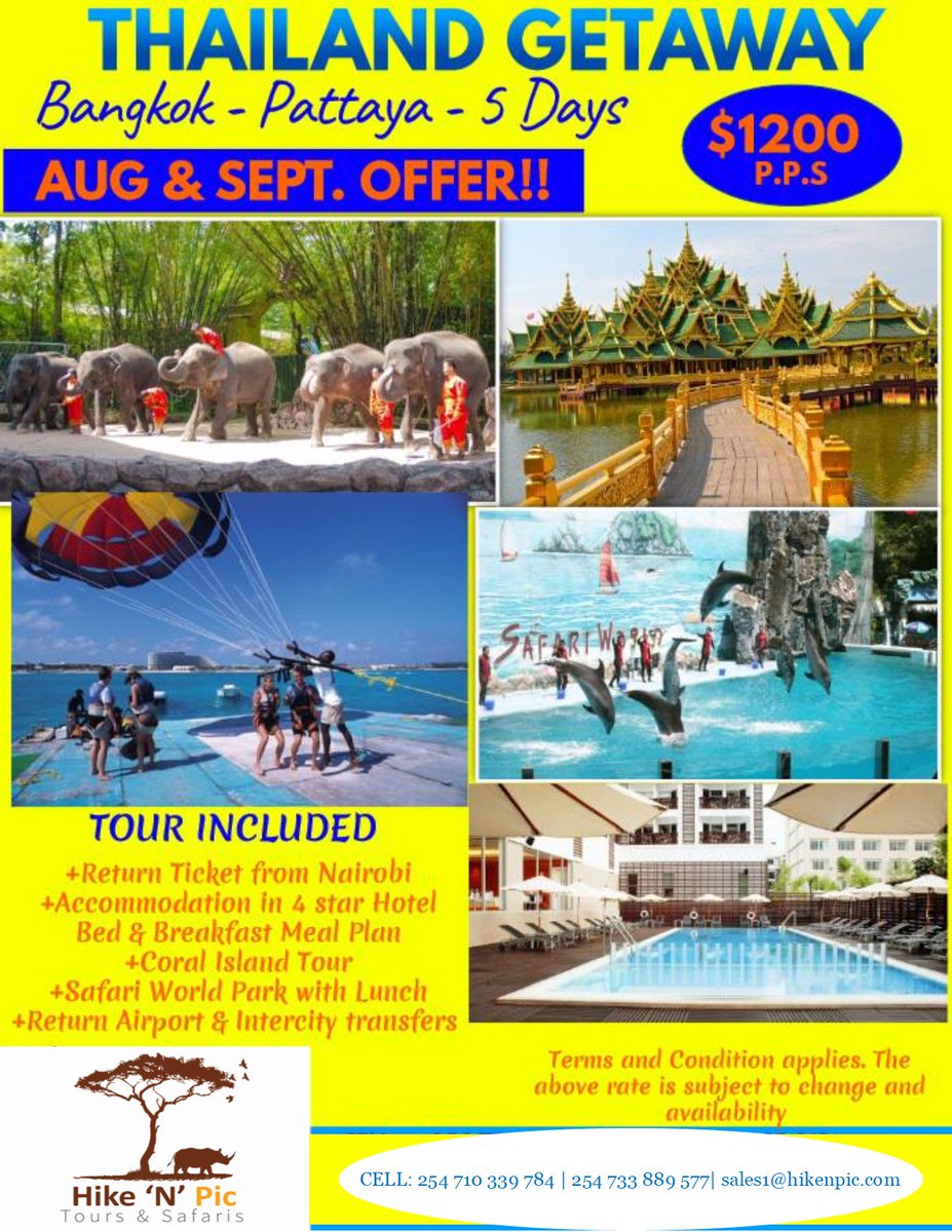 HikeNPicTours's tweet photo. One of the unspoiled secret, Countdown is ongoing… 😎 😎Dreaming of Thailand escape ? make it a reality with our fantastic getaway this August or September break. Issa deal of the year , join our group and #lipapolepole  😎 😎 😎#Travel #getaway #HikeNPicTours https://t.co/ChMUCuCMeM