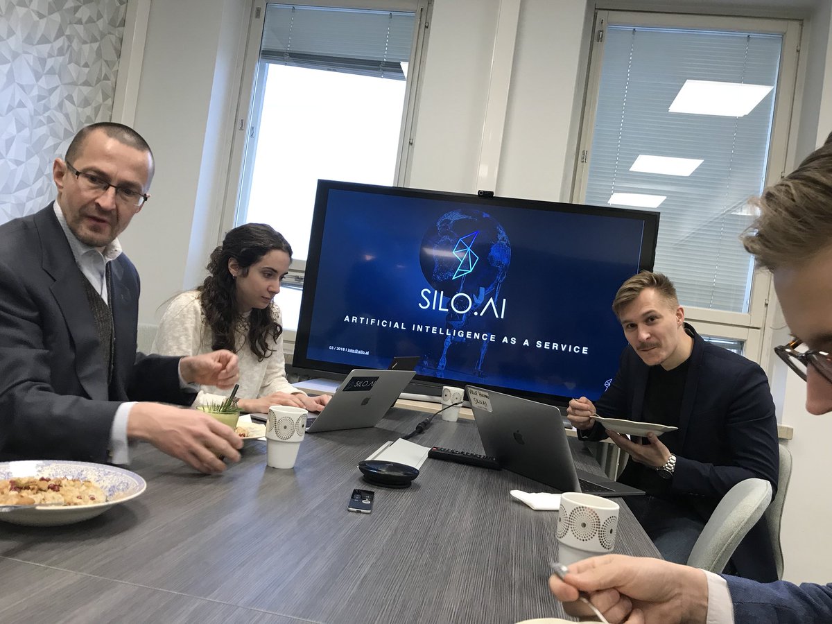 JaninaSalo's tweet photo. #AI #GDPR breakfast @silo_AI connecting #banking #media #gaming https://t.co/8Vg8XB1Ez7