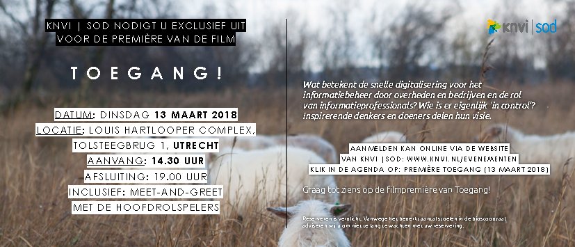 Nog een week en dan gaat de documentaire TOEGANG in première! Nog geen kaartje? Bemachtig het hier> ow.ly/i7Dl30iKAkc