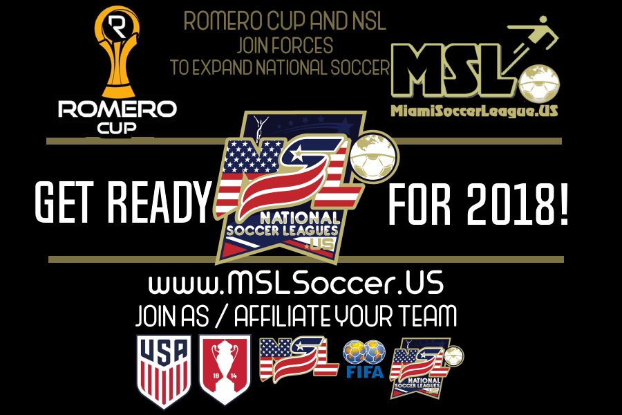 MSL_TV's tweet photo. https://t.co/wC4iqsDRXK   ANNOUNCES PARTNERSHIP WITH ROMERO CUP SOCCER LEAGUE AND https://t.co/JfL1vUNjXh 
@NSoccerLeagues announced it has formed a partnership between the @RomeroCup and @MSLSoccer to expand National Soccer https://t.co/PhUrfc9yc4