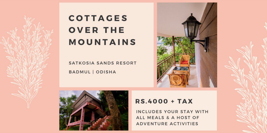 Indulge in our beautiful cottages that offer breathtaking views to travellers keen on relaxing amidst nature! 

> satkosiasandsresort.com