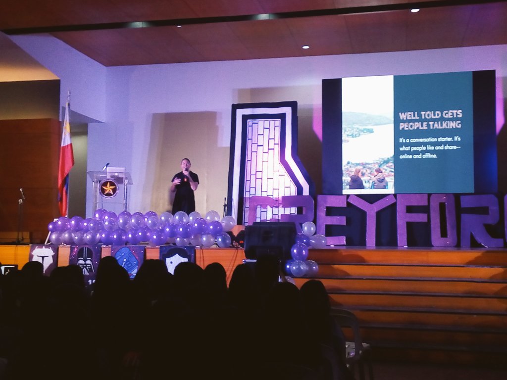 greyforcemktg's tweet photo. Earlier this afternoon, we just had Ms. Maan Bautista as our first speaker to share her knowledge on Social Media and Content Marketing, representing the Dynamic Duo of Marketing.
#GREYFORCE
#PUPGreyforceMarketing https://t.co/grwovdc3nX