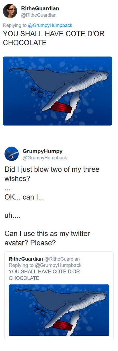 TrevorABranch's tweet image. Sometimes Twitter is the source of some beautiful, wonderful exchanges, like this one below

cc: @GrumpyHumpback @RitheGuardian