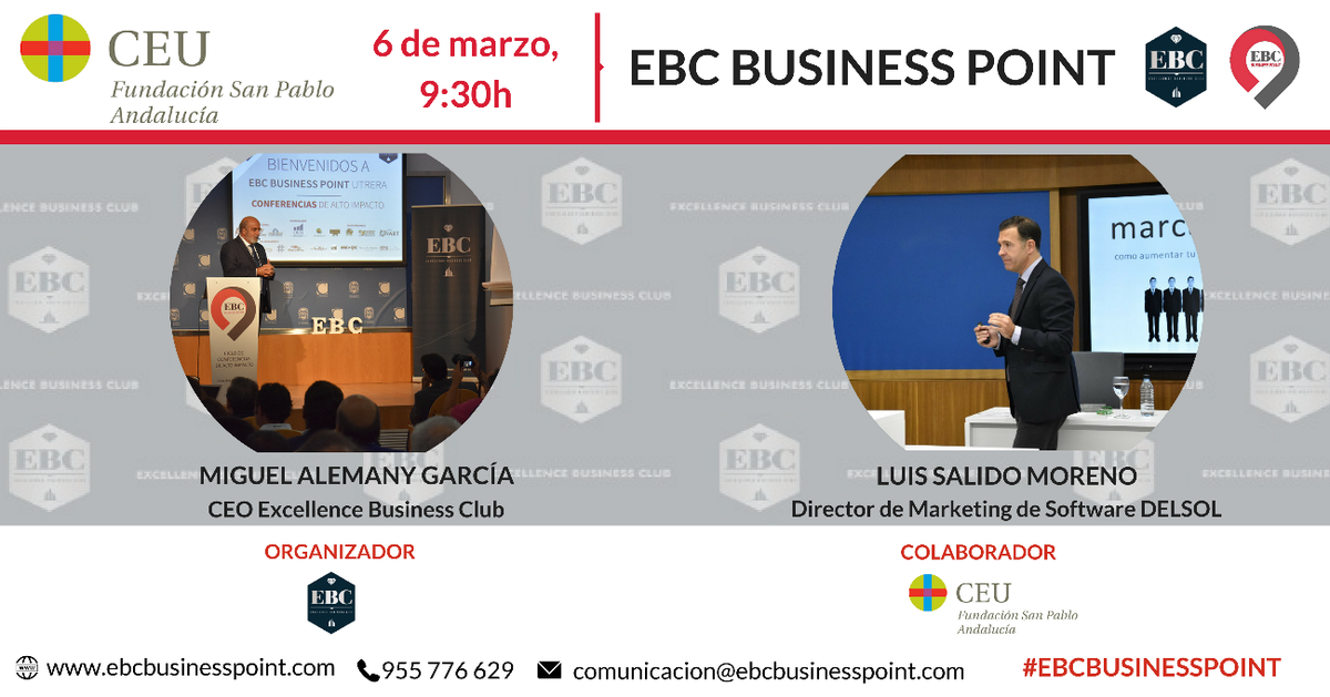 CEUAndalucia's tweet photo. #HOY CEU Andalucía acoge el Ciclo de Conferencias de Alto Impacto organizadas por Excellence Business Club con Luis Salido y Miguel Alemany  @EBCBusiness @JMGAlorda 
https://t.co/G8wZrE5bbG #eresloquehaces https://t.co/GzO3pnhNaR