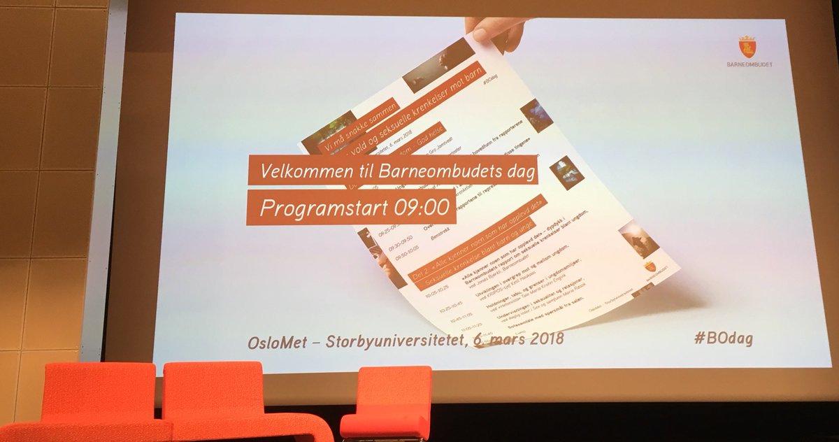 KjerstiFalck's tweet photo. Vi er på plass på Barneombudets dag. Spennende program #BOdag https://t.co/gUOSDq00tM