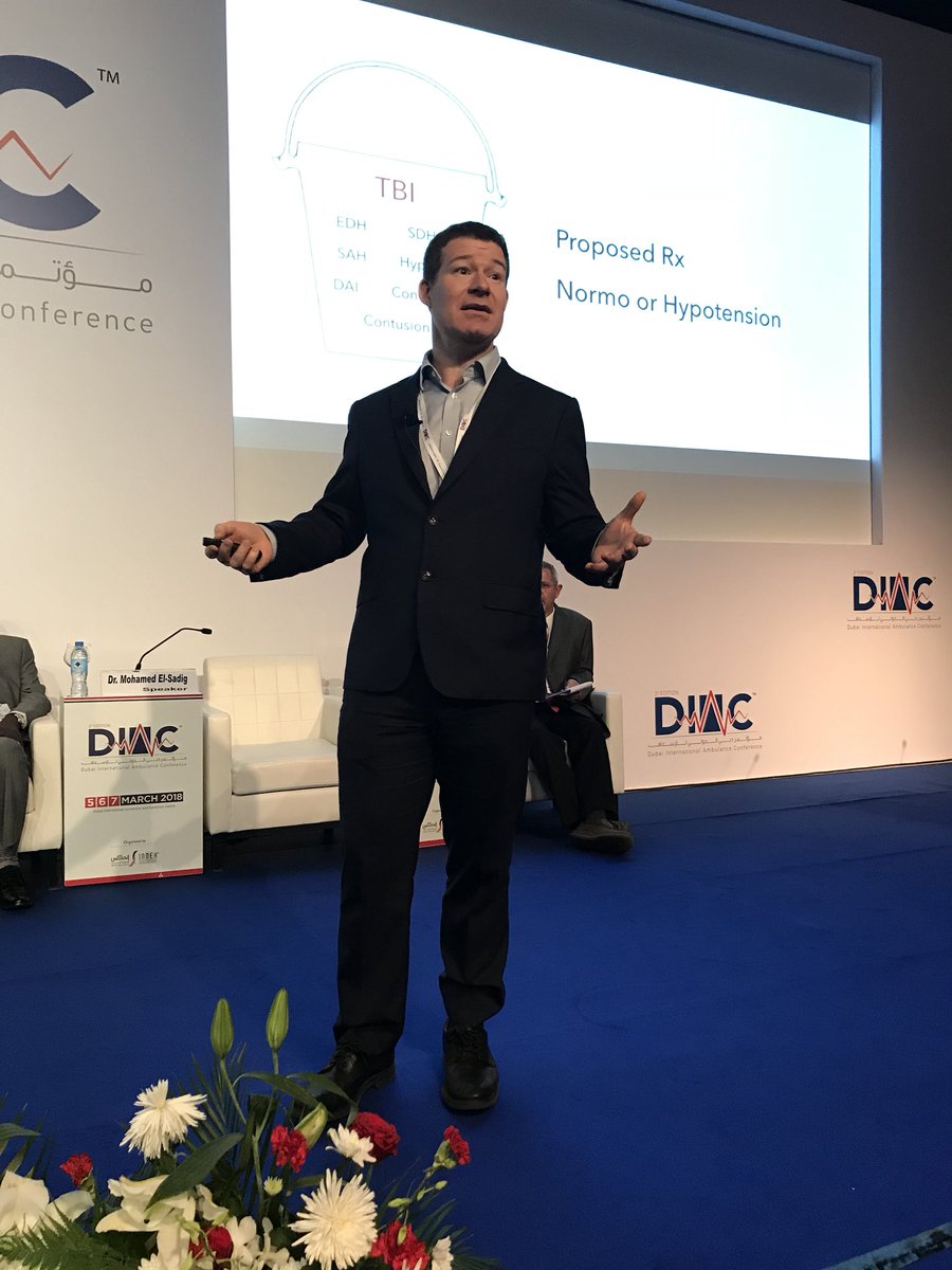 DIAConference's tweet photo. Listen to Prof. Mark Wilson, PhD MBBChir FRCS (SN) FIMC MRCA Consultant, Neurosurgery and PreHospital Care Specialist in London, as he speaks ‘Optimizing outcome in Traumatic Brain Injury’.
#diac2018 https://t.co/IbZZMRSJtr