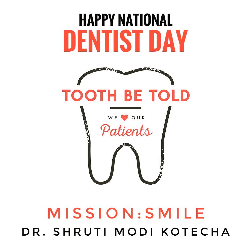 Your #smiles are unique, and I believe your #dentists should be too! Be #happy and #smilemore!

#HappyDentistDay to all my dentist friends!

#HappyNationalDentistDay #DentistDay #March6 #StayHealthyStayHappy #MissionSmile #ServiceforSociety #DentalTips #DrShrutiKotecha