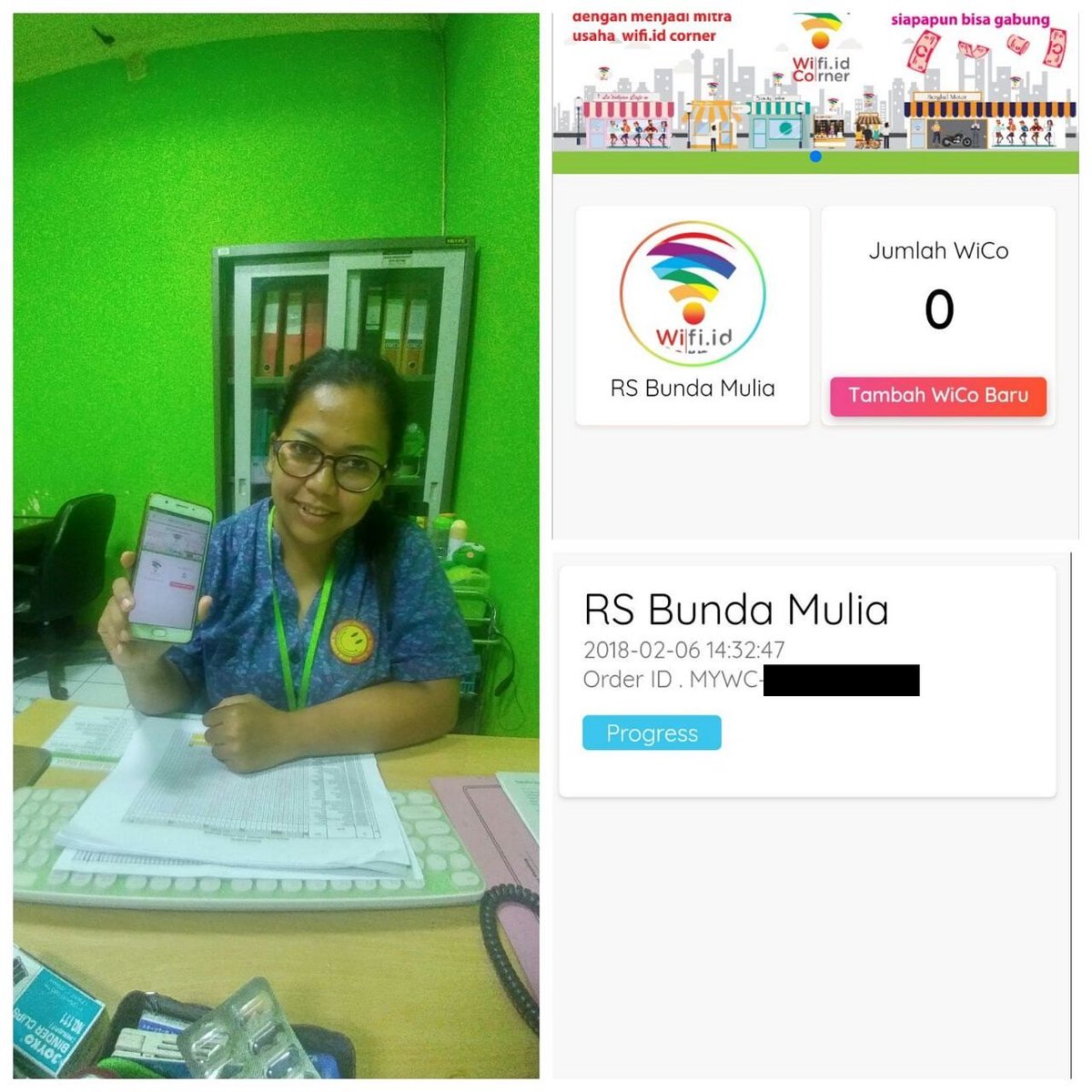Segera hadir WiCo 2.0 (WiFi Corner) di Rumah Sakit Bunda Mulia Bekasi. Kami Japan? Yuk Gabung!
#warnetzamannow

smartbisnis.id/wico
Google Play : bit.ly/mywicoapp
App Store : bit.ly/Mywicoappstore

Call center 1500250
WA 081245524629
Telegram @WiFiReg2