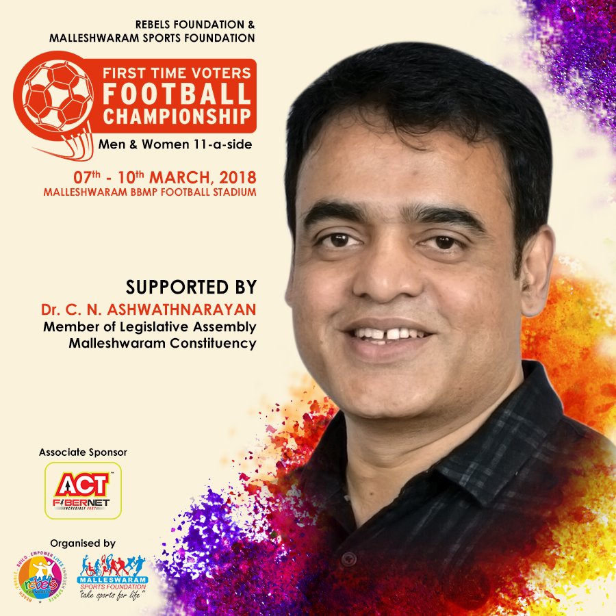 Rebels_Org's tweet photo. @Rebels_Org and Malleswaram Sports Foundation in association with @ACTFibernet is honored to have the support and backing of @drashwathcn (Member of Legislative Assembly, Malleshwaram Constituency). 
#AshwathNarayan #MalleswaramSportsFoundation #Foundation #Football #ActFibernet https://t.co/2vJlOukTov