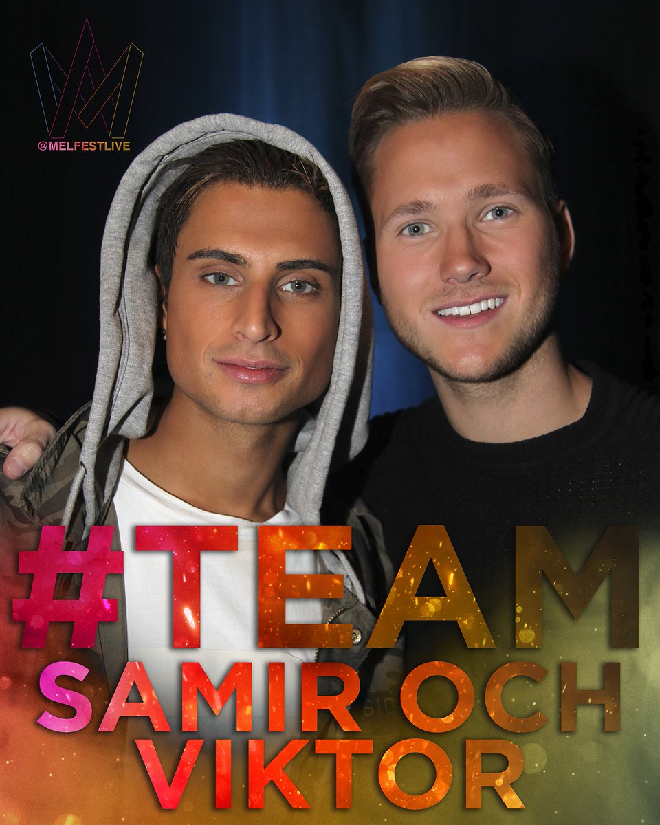 MelfestLive's tweet photo. Retweet if you are #teamsamirochviktor! @HejJunior @ViktorFrisk #melfest https://t.co/jq099moK4G