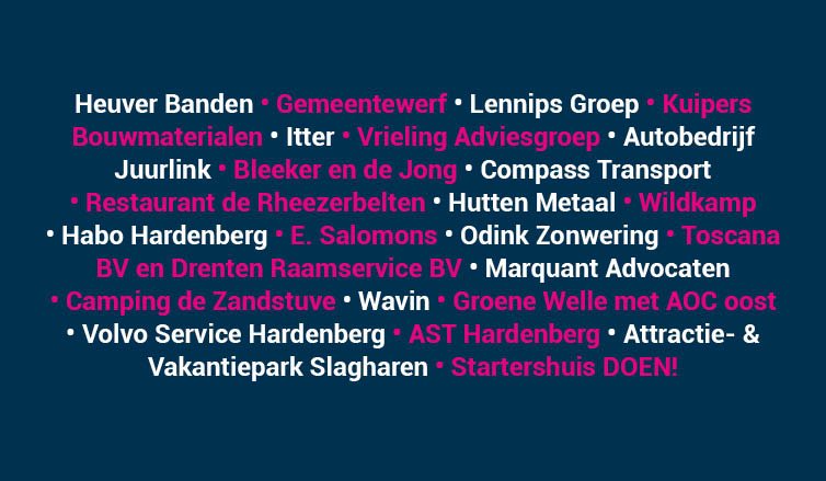 Dit zijn de deelnemende bedrijven van de Open Bedrijvendag 2018!