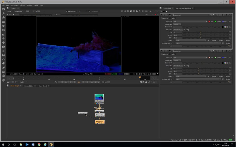 ApeEscape2017's tweet photo. Figuring out how best to sort out the greenscreen for this shot and editing a test still.

 #nuke #greenscreen #time #love #animation #film #editing #software https://t.co/PWU3ixDsg1