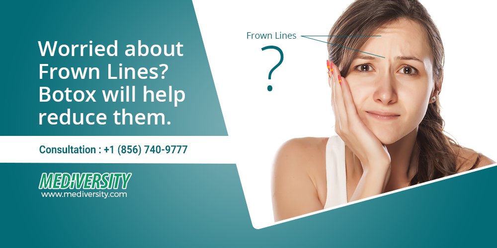 Mediversity's tweet image. Worried About Frown Lines?Botox will help reduce them.
mediversity.com
#botox #botoxtreatment #weightloss #NewJersey