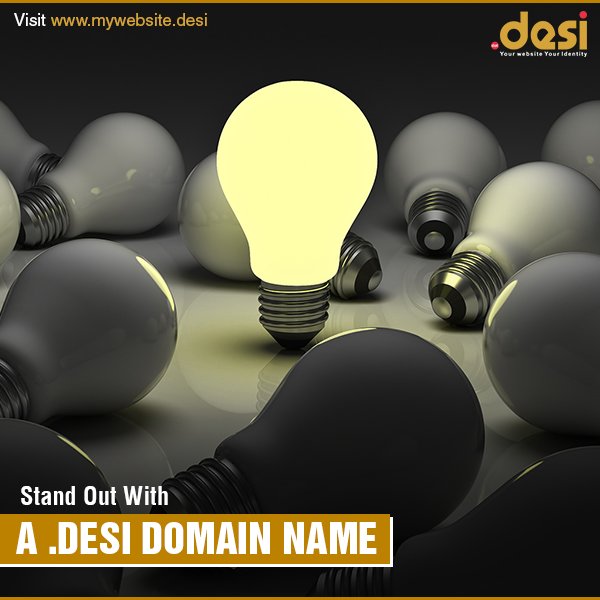 dotdesi's tweet image. Outshine the competition with a domain name your customers can relate to. Get a ‘.desi’ #domainname at mywebsite.desi.