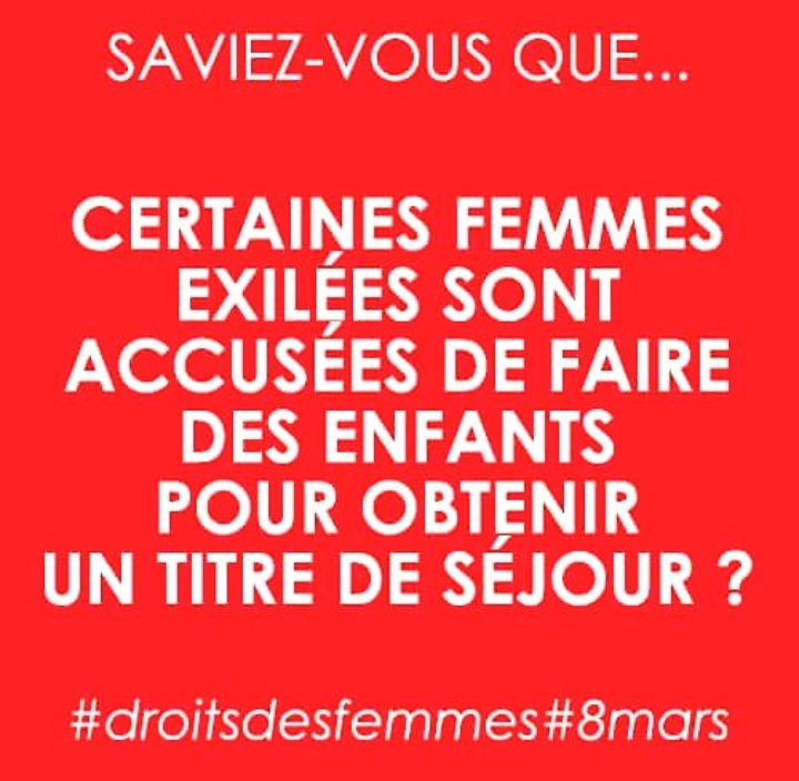 Semaine du 8 mars : les femmes éxilées ont aussi des droits !
#8mars #DroitsDesFemmes #WomensRights #exilés #women #maintenantonagit #Rubanblanc