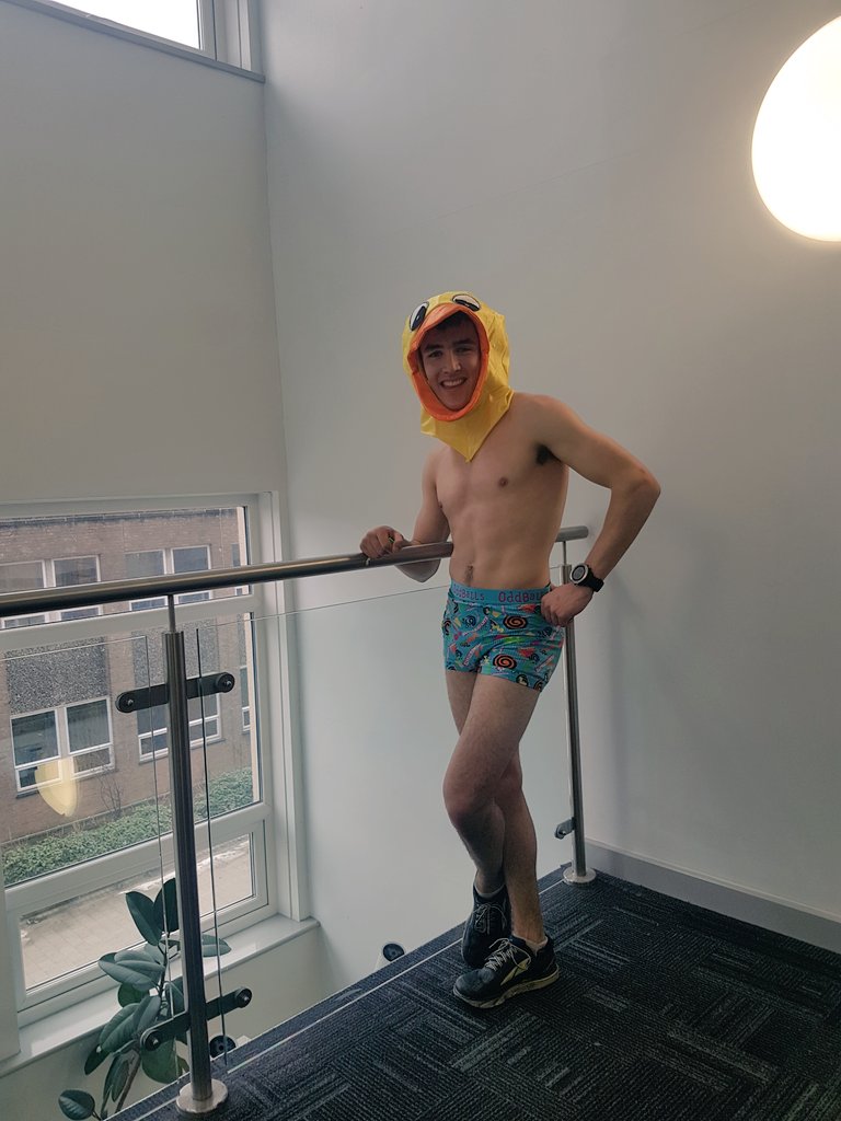 KinoriSora's tweet photo. Walking past with our lunch and guess who we have caught #RUNDERPANTS https://t.co/2yfrB1wpIn