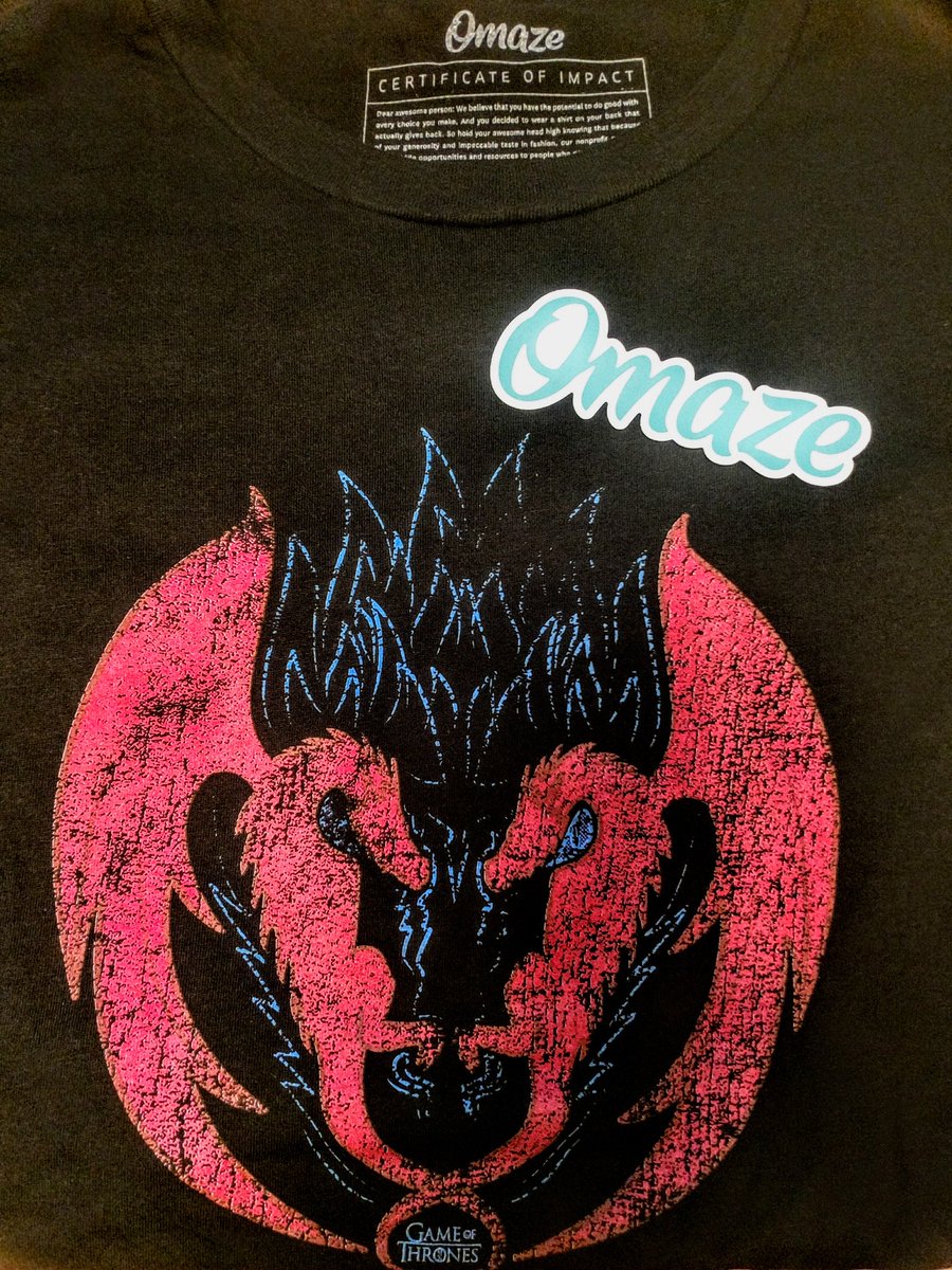 ala005's tweet photo. Love the t-shirt I got from @omaze for supporting @NEXTforAUTISM 🐲 Can't wait to see who wins! 🤞 #omazed #GameofThrones https://t.co/qpiXuGLccI