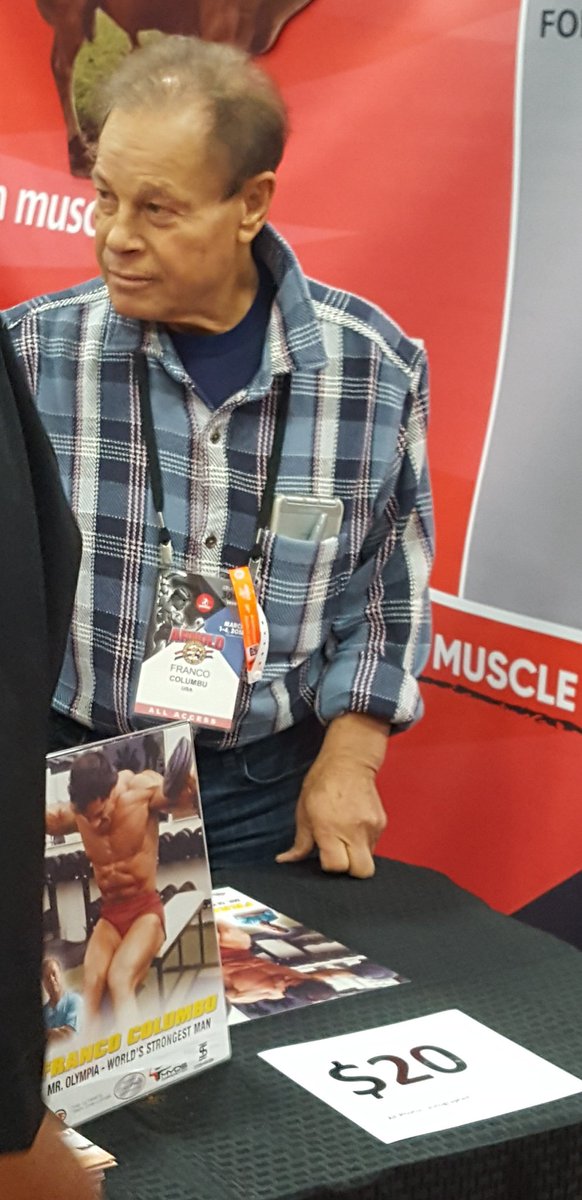 Franco Columbo at the 2018 Arnold Expo.  superhumanmuscles.com #oldschooltraining #arnoldexpo2018 #francocolumbu
