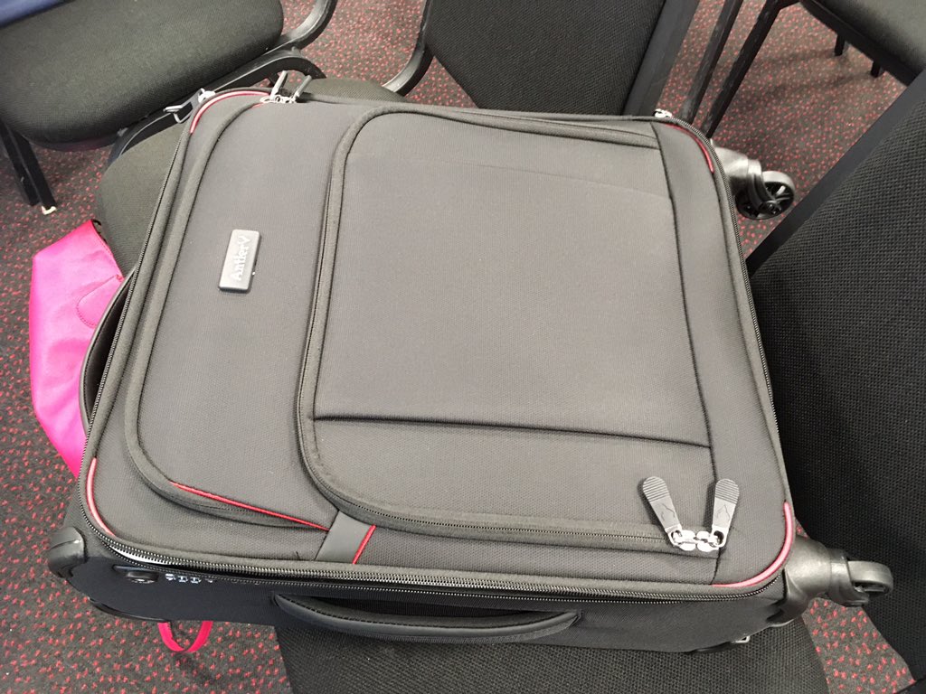 HollyAMackay's tweet photo. Got my bag of tricks ready for my talk at  #IWFLive2018. What do I think the industry could and should be doing better?? Answers inside my wheelie.... https://t.co/KLMMgd38WV