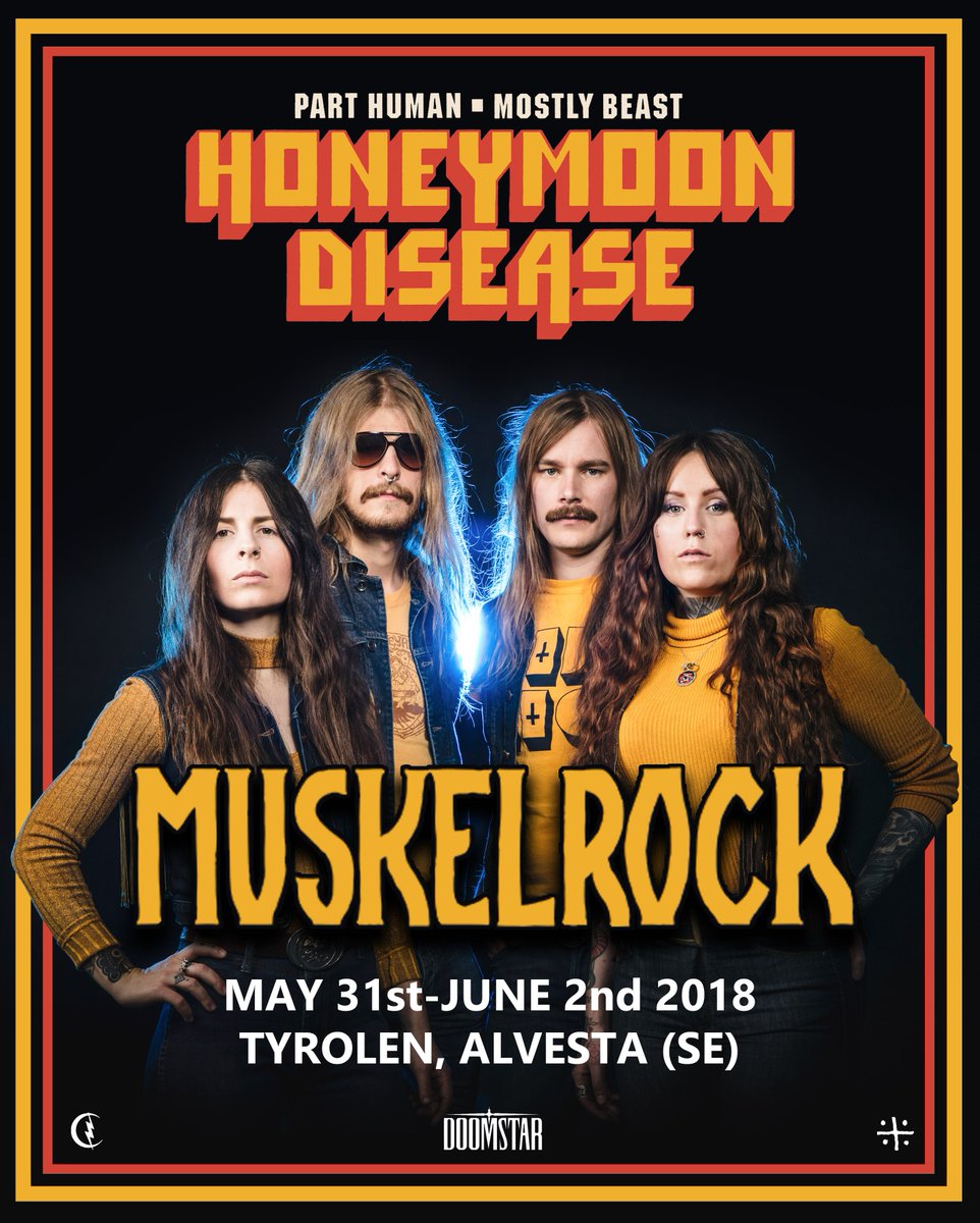 We're thrilled to announce that we will join the party for the 10th anniversary of Muskelrock at Tyrolen! The strongest and most lovely festival out there!
Tickets &amp; more tour dates: honeymoondisease.com/tour/
