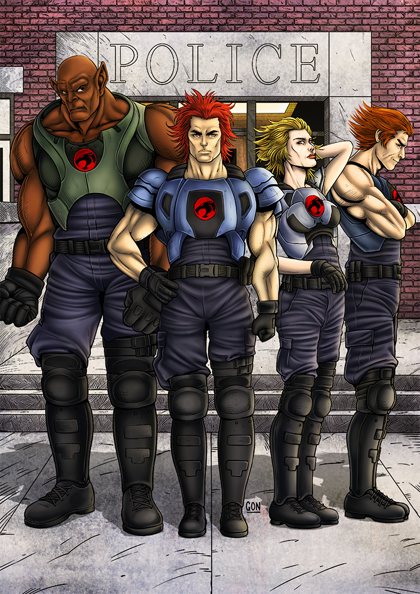 GoN_illustrator's tweet photo. My version of Thundercats! #thundercats #police #fanart #art #nerd #geek #lion #cheetara #Panthro #tygre #draw #comics #ink #pencil #gon_illustrator #diegogon https://t.co/xiBYaX4kAz