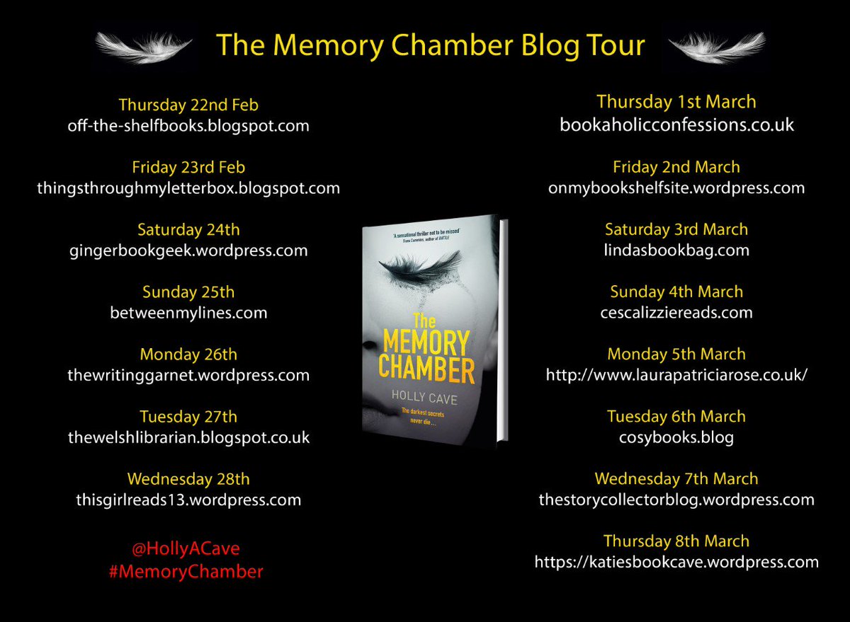 Vicki_CosyBooks's tweet photo. It's my stop on The Memory Chamber by @HollyACave #Blogtour today with a #Review . I absolutely LOVED this book! Full review >https://t.co/h2PSVB1JIL https://t.co/MTHBDZOUOb