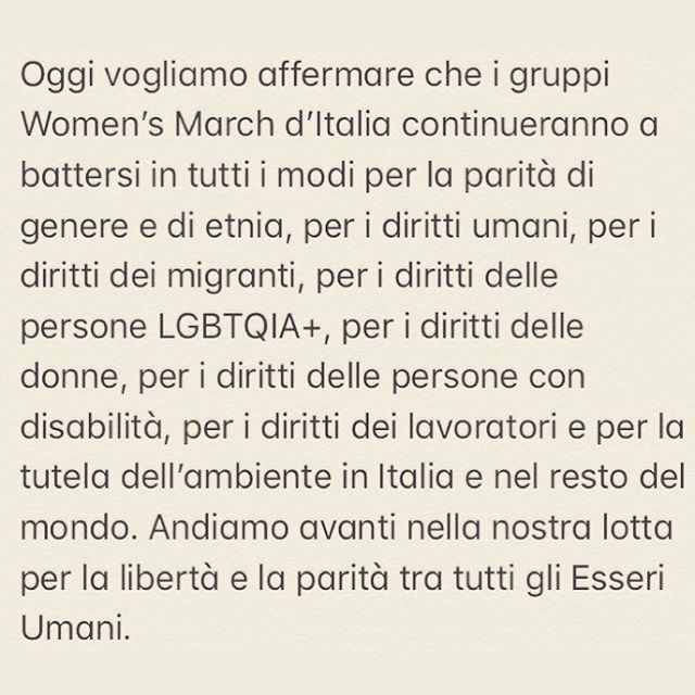 WomensMarchMIL's tweet photo. 🇮🇹A prescindere dal risultato delle elezioni, i gruppi Women’s March d’Italia e del resto del mondo continueranno la loro lotta contro l’odio e il loro impegno per la giustizia sociale!

#womensmarchmilan #lookbackmarchforward #womensmarchglobal #Wom… https://t.co/GaMto6PvP2 https://t.co/Db4mAaY4IK