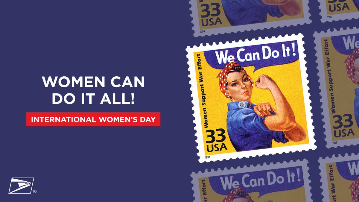 USPS's tweet photo. To every woman who has ever taken a stand, big or small, to make our world a better place, we thank you. #InternationalWomensDay https://t.co/L1kE0rcYa4