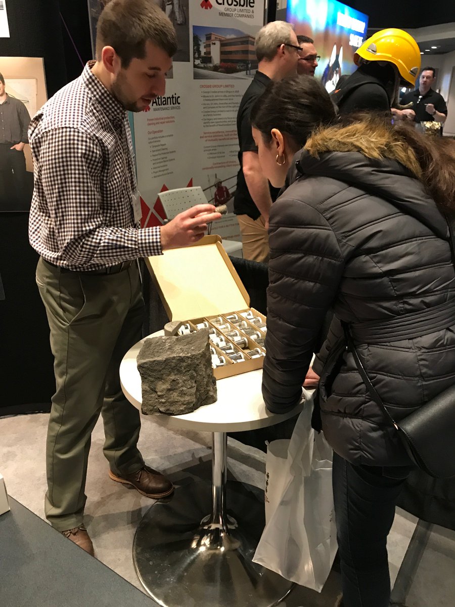 CNLOPB's tweet photo. Excited to be participating in #oilgasweek18! C-NLOPB Exploration Geophysicist, Janette Cullen and Development Geologist, Matthew Scott participating in the #EnergyDay career trade show for students at the @NLGEOCENTRE #CNLOPBGivesBack https://t.co/G4OxvjXuIT