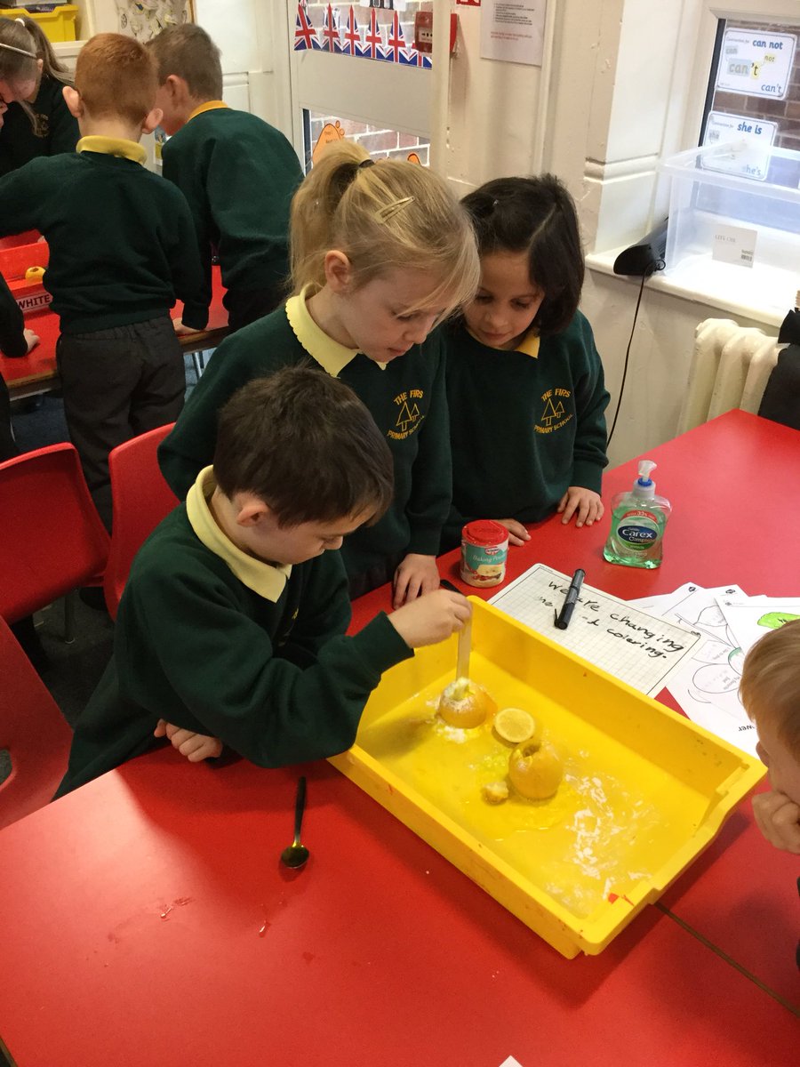 firsprimarysale's tweet photo. #Year2LT have enjoyed carrying out an experiment to create lemon volcanoes. What could we change to make a bigger reaction? #Science #chemistry #observations https://t.co/8tFovbtReo