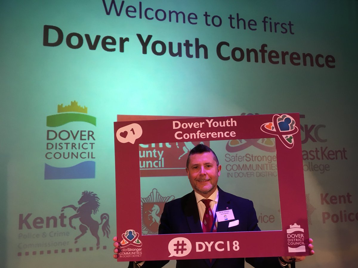 DoverDC's tweet photo. Great to welcome Cllr MJ Holloway to officially open the first #Dover Youth Conference #DYC18 https://t.co/uEwspFSG9J
