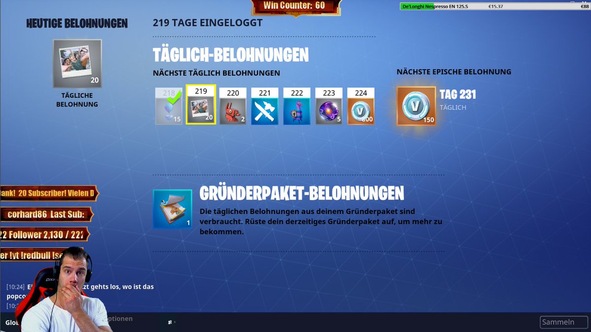 DirrtyScar's tweet photo. Spiele ich schon so lange #Fortnite? Hmmm, ... xD
✩✩[FullHD]✩✩ ✩✩✩ PvE[83] &amp; PvP[62] 60 Wins+ [Remix] ✩✩✩SUB-Goal März 6/9
@vbgamingde @SupStreamers @StreamerHype @SupStreamers @smallstreamerco @Retweet_Twitch @TwitchSharing @FortniteGame @FortniteDE https://t.co/tiv6dPwnvR