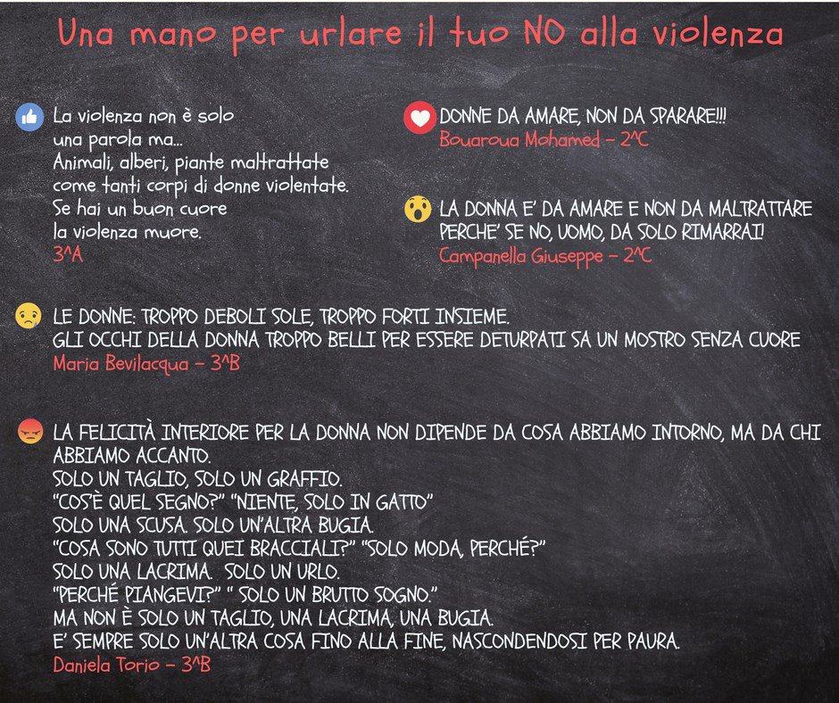 LabUM2017's tweet photo. VOTATE
Ancora poche ore per scegliere il testo da scrivere sulla #panchinarossa col #contest "Una Mano per Urlare il tuo NO alla Violenza". Esprimete la vostra preferenza con le emoticon, c'è tempo fino a domani
#staffettarossa #stopallaviolenza #giornatainternazionaledelladonna https://t.co/2pA2XEjD4M