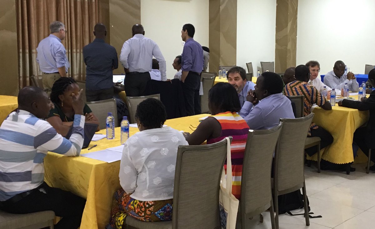 Lively group discussions on day 2 of our @epsrc #GlobalNamrip18 Ghana #AMR Conference in Accra.