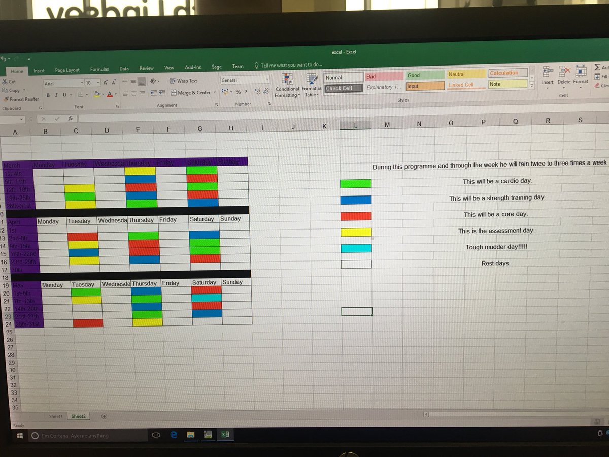 HashCranidgePT's tweet photo. My overview of my client training plan for the next few months 🏃🏽‍♂️🏋🏽‍♂️@DecGolightlyPT @SportUniformedS @tim_hotchin https://t.co/TIRfnZbev3
