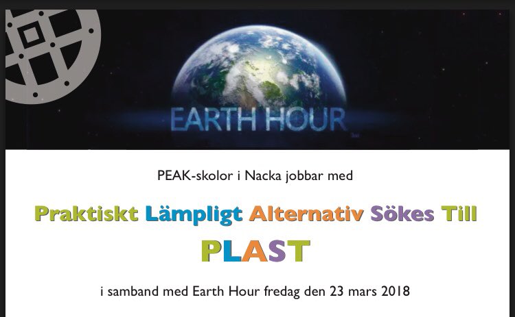 Snart dags för Earth Hour i <a href="/NackaSkolor/">Nacka skolor</a> #PEAK <a href="/karinelsk/">Karin Skarstedt</a>
