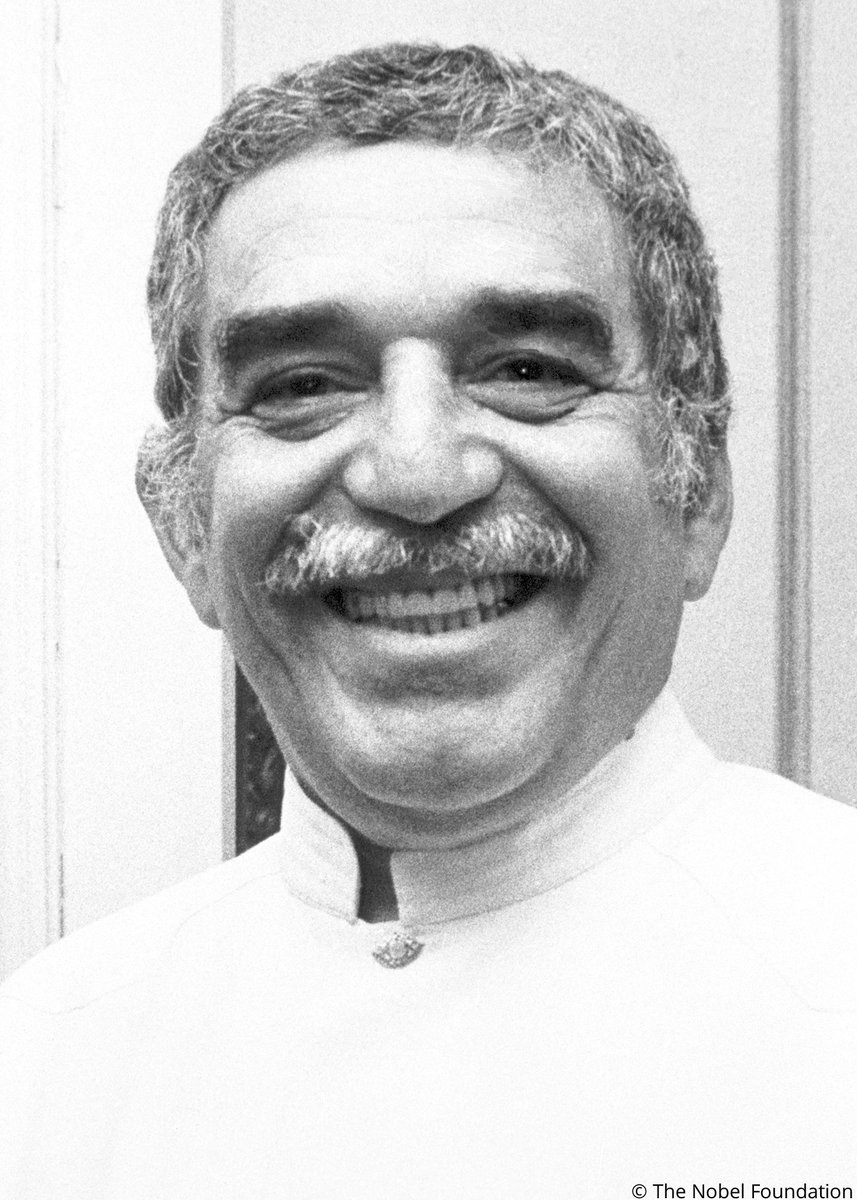 NobelPrize's tweet photo. Today marks the birthday of Literature Laureate Gabriel García Márquez, who was best known for his masterpiece '100 Years of Solitude'. 

Márquez was awarded the #NobelPrize in 1982 for his novels and short stories in which the fantastic and the realistic are combined. https://t.co/sHEfqFenaR