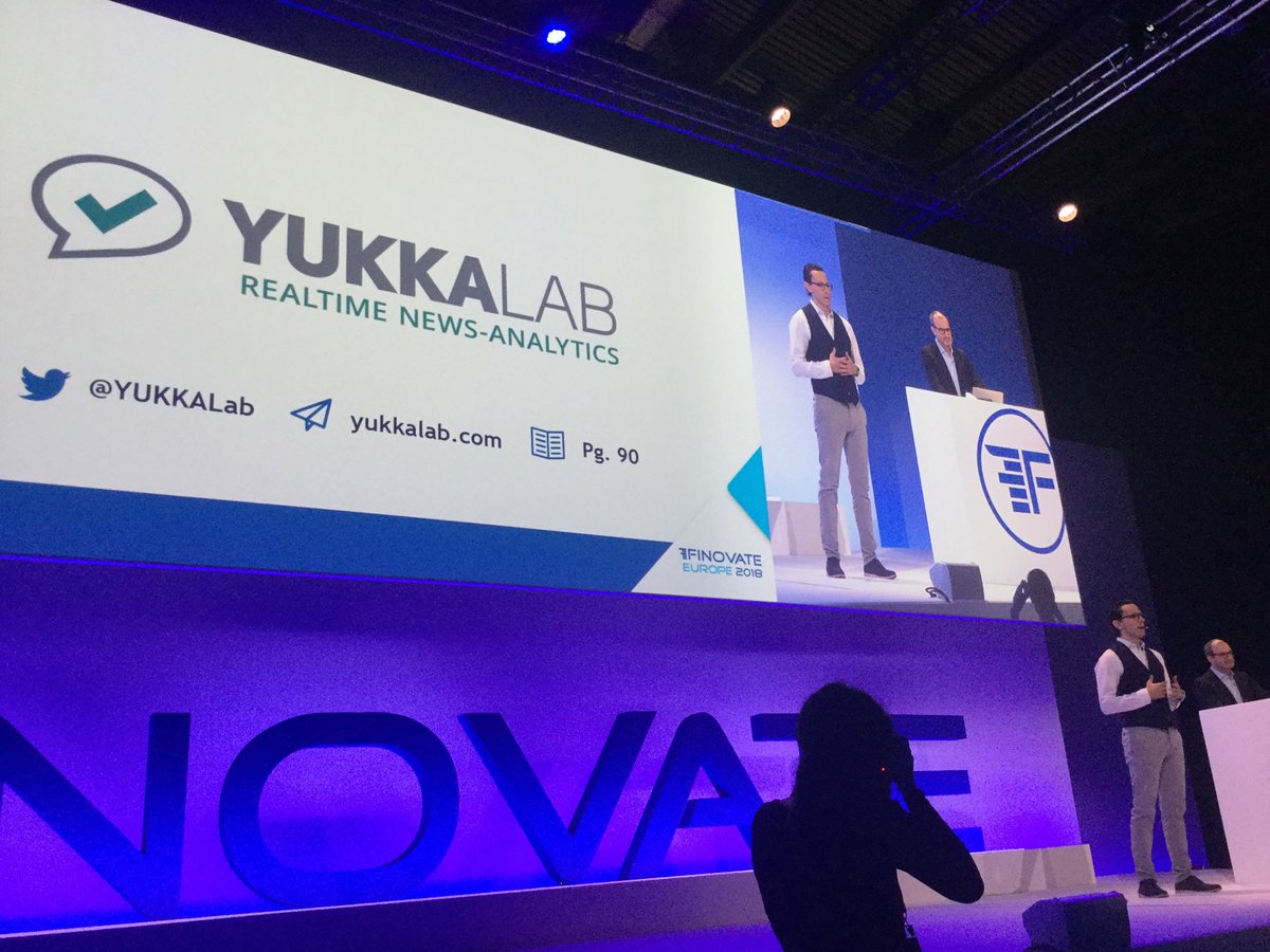#AI powered realtime news-analytics firm <a href="/YUKKALab/">YUKKA Lab AG</a> offers solutions for portfolio and client relationship managers to keep on top of news across countries, companies and watchlist #WealthTech #FinovateEurope #Finovate #fintech