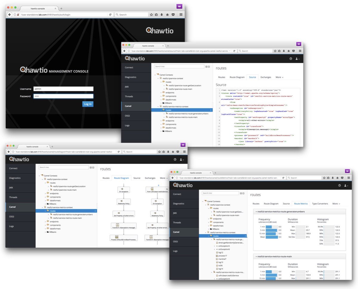 JeanNyil's tweet photo. #Fuse7 #HawtIO Management Console is hot! 🔥🔥🔥 https://t.co/gdgGAYVDhq