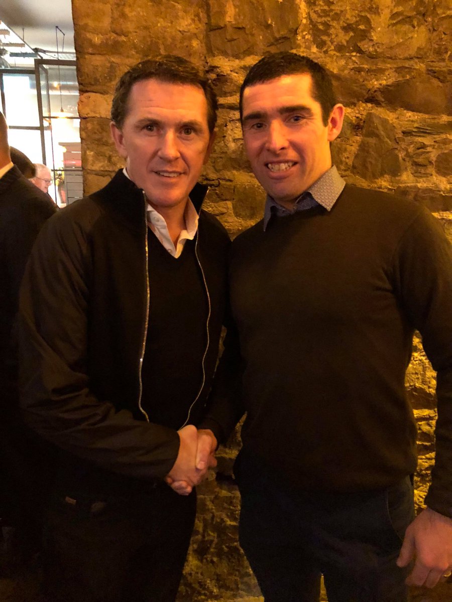 TrainWithTrevor's tweet photo. Always a pleasure to meet the one and only @AP_McCoy , a true sporting hero.

Top marks to @RachelsCork on Washington Street also who served up a great meal last night in aid of @Hurling4cancer https://t.co/PsWL1isdU1