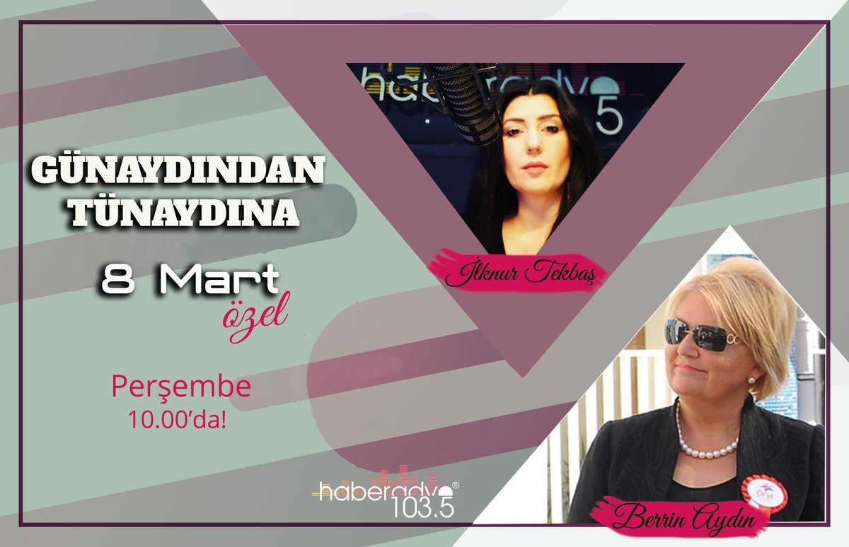 Samsun Haber Radyo 📻 (@haberradyo) on Twitter photo Ata Anıt Eğitim Kurumları kurucularından Berrin Aydın 8 Mart perşembe saat 10.00'da İlknur Tekbaş'ın sunduğu #GünaydındanTünaydına programının konuğu oluyor!
<a href="/ilknur_tekbas/">Ilknur tekbaş</a>
WhatsApp: 0549 780 00 08
haberradyo.com.tr Ata Anıt Eğitim Kurumları kurucularından Berrin Aydın 8 Mart perşembe saat 10.00'da İlknur Tekbaş'ın sunduğu #GünaydındanTünaydına programının konuğu oluyor!
<a href="/ilknur_tekbas/">Ilknur tekbaş</a>
WhatsApp: 0549 780 00 08
haberradyo.com.tr